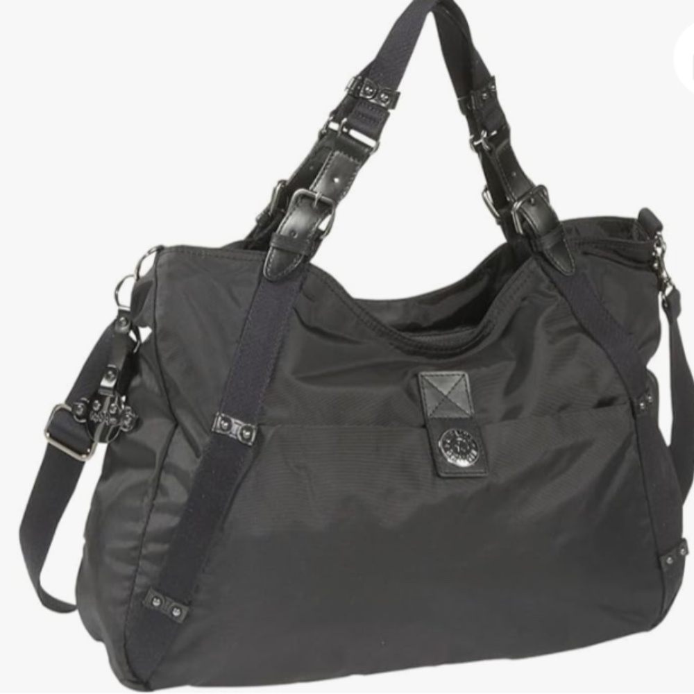 Kipling Jasmine Large Tote Shoulder Crossbody Gym Duffel Bag Black